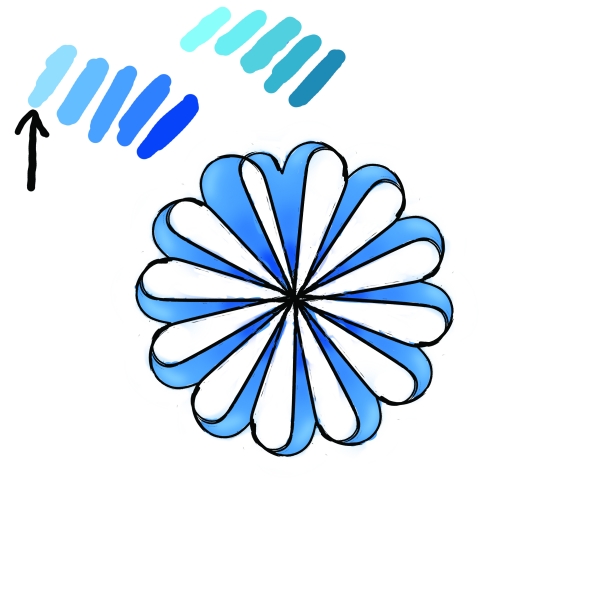 Creation of Heart Flowers: Step 11